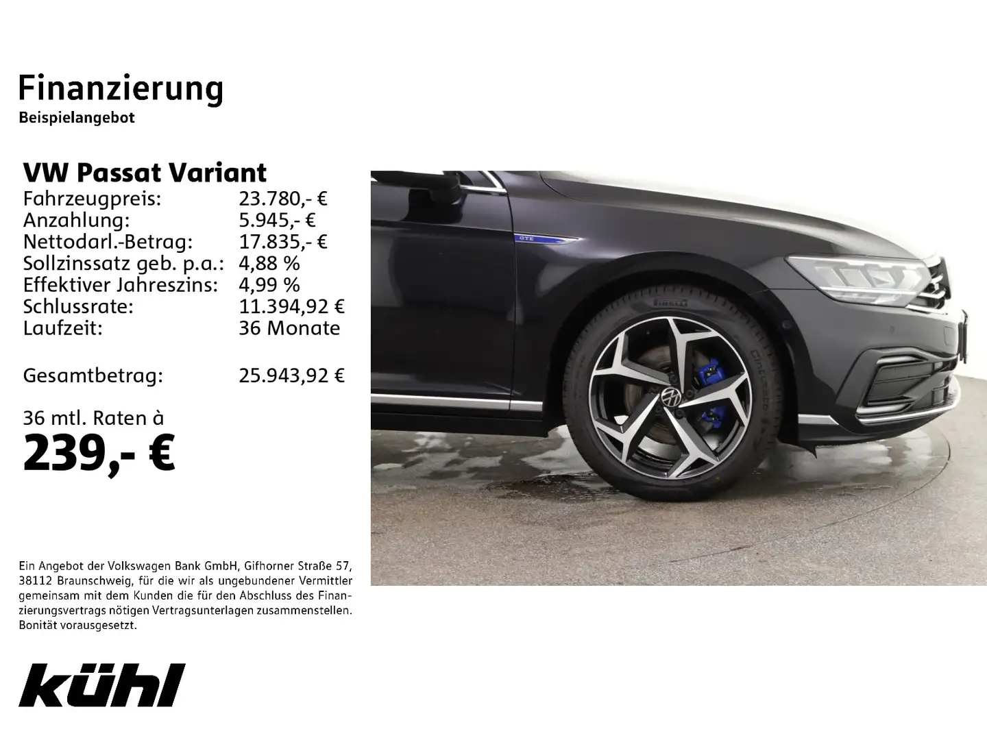 Volkswagen Passat Variant GTE 1.4 TSI DSG LED/ACC/Standhzg. Negro - 2