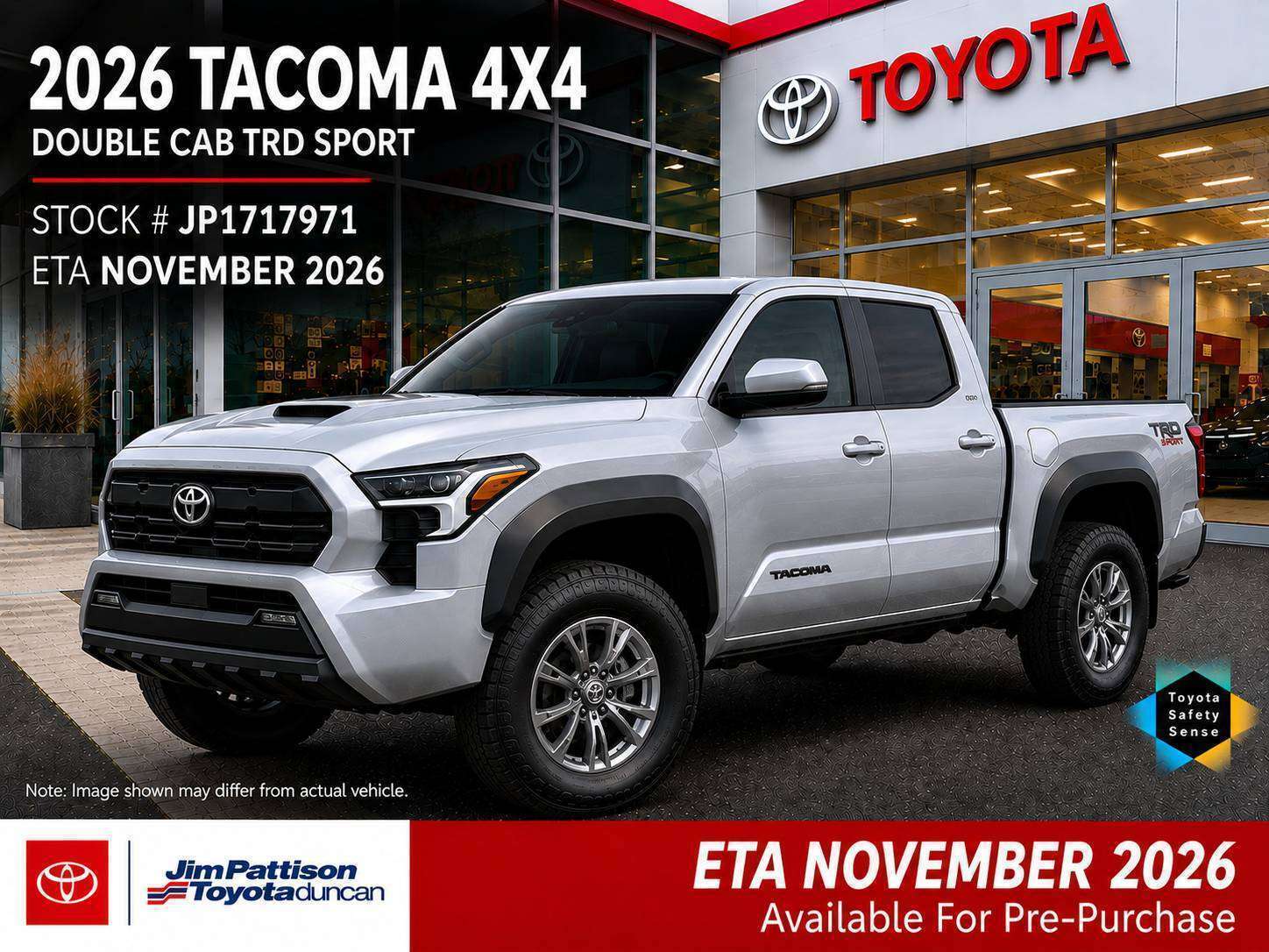 Silver 2026 Toyota Tacoma Pickup Truck Automatic