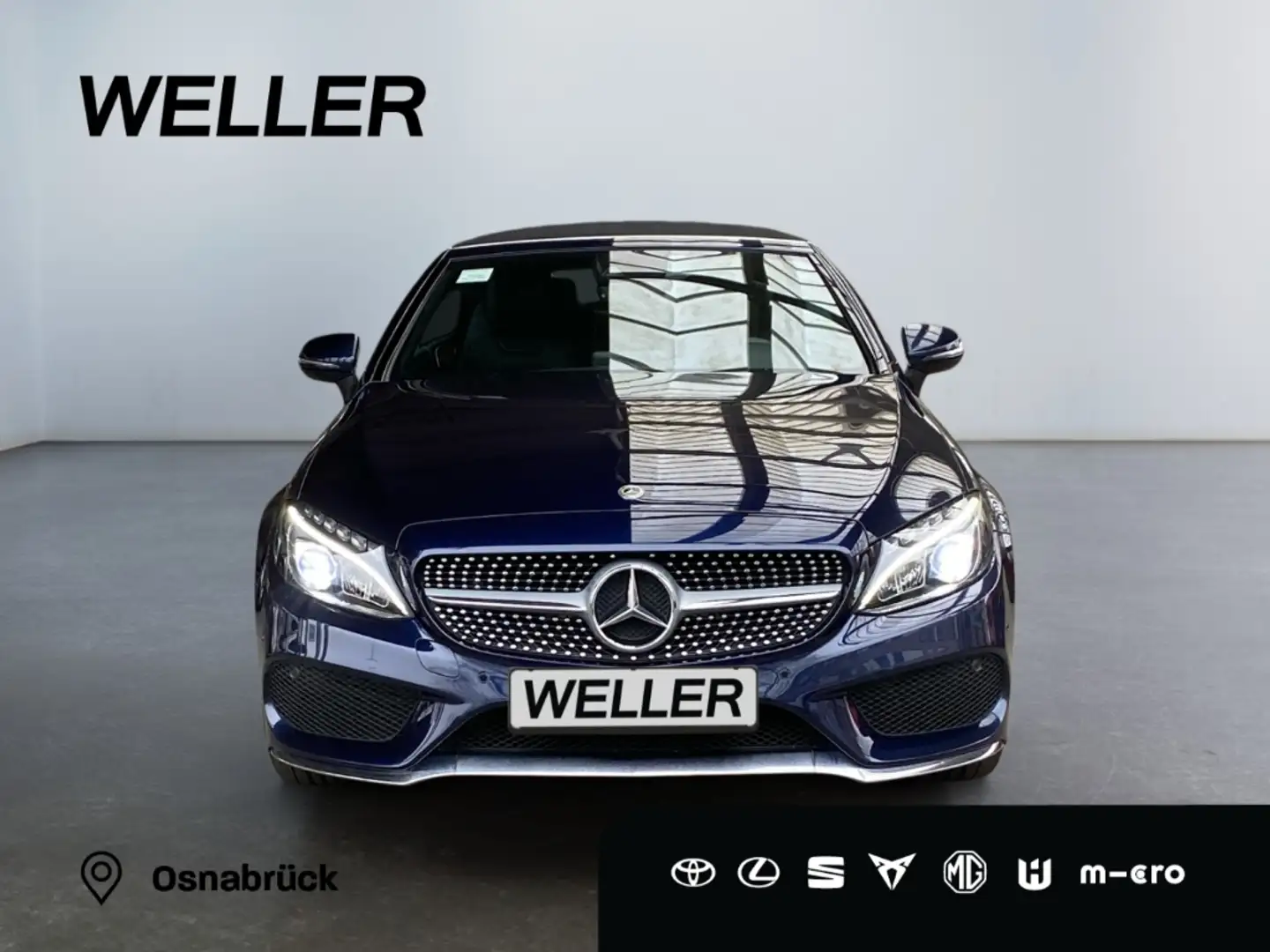 Mercedes-Benz C 180 Cabrio 9G AMG *Automatik*AHK*AIRSCARF*Kamera*LMF*P Bleu - 2