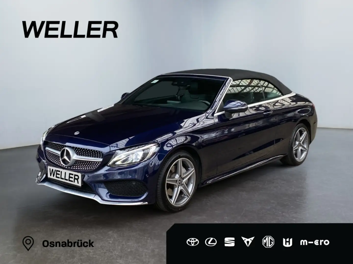 Mercedes-Benz C 180 Cabrio 9G AMG *Automatik*AHK*AIRSCARF*Kamera*LMF*P Bleu - 1