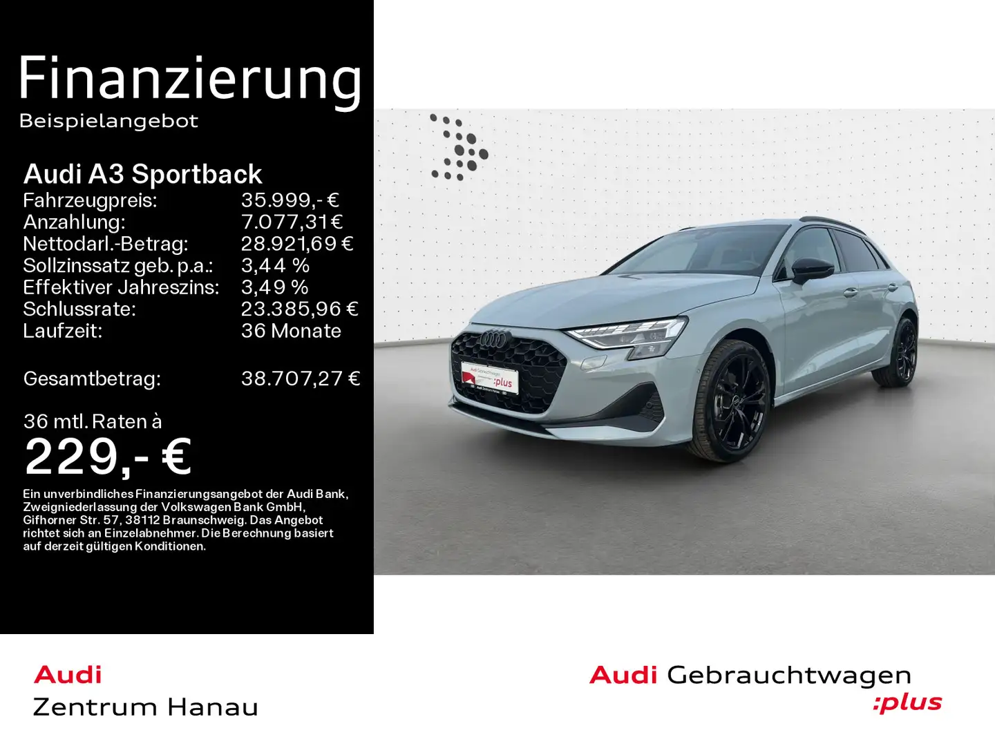 Audi A3 30 TFSI S-LINE*AHK*KAMERA*LED*NAVI- Grau - 1