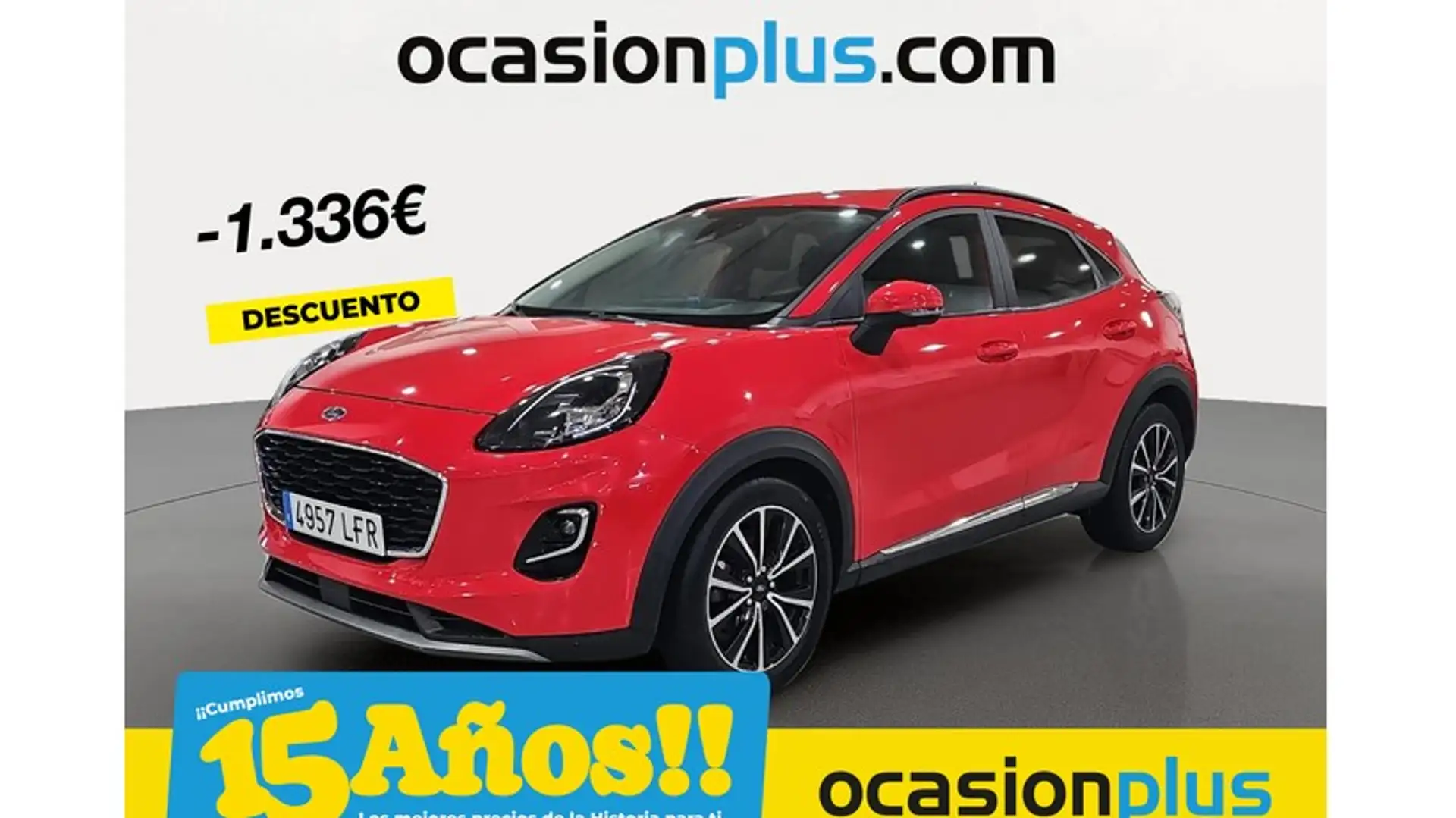 Ford Puma 1.0 EcoBoost MHEV Titanium 125 Rouge - 1