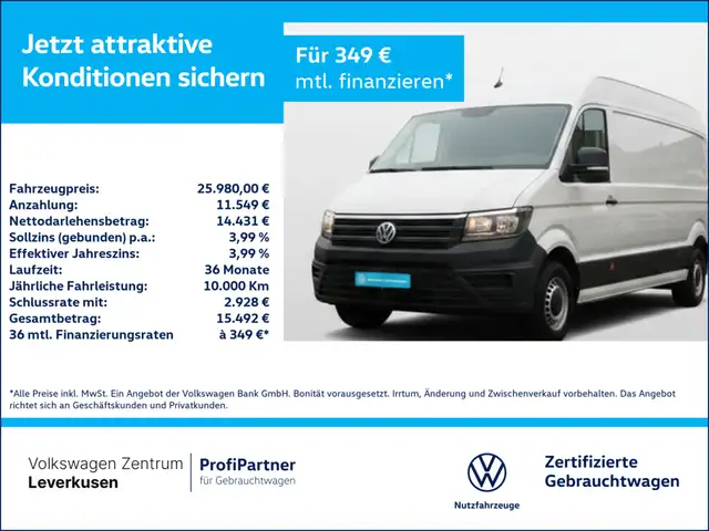 Volkswagen Crafter 35 Kasten LR Hoch KAM PDC KLIM PORT N