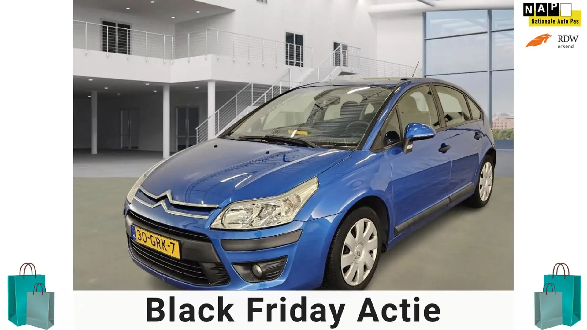 Citroen C4 1.6 VTi Image/INCL JAAR APK/AIRCO/CRUISE/2XSLEUTEL Blau - 1