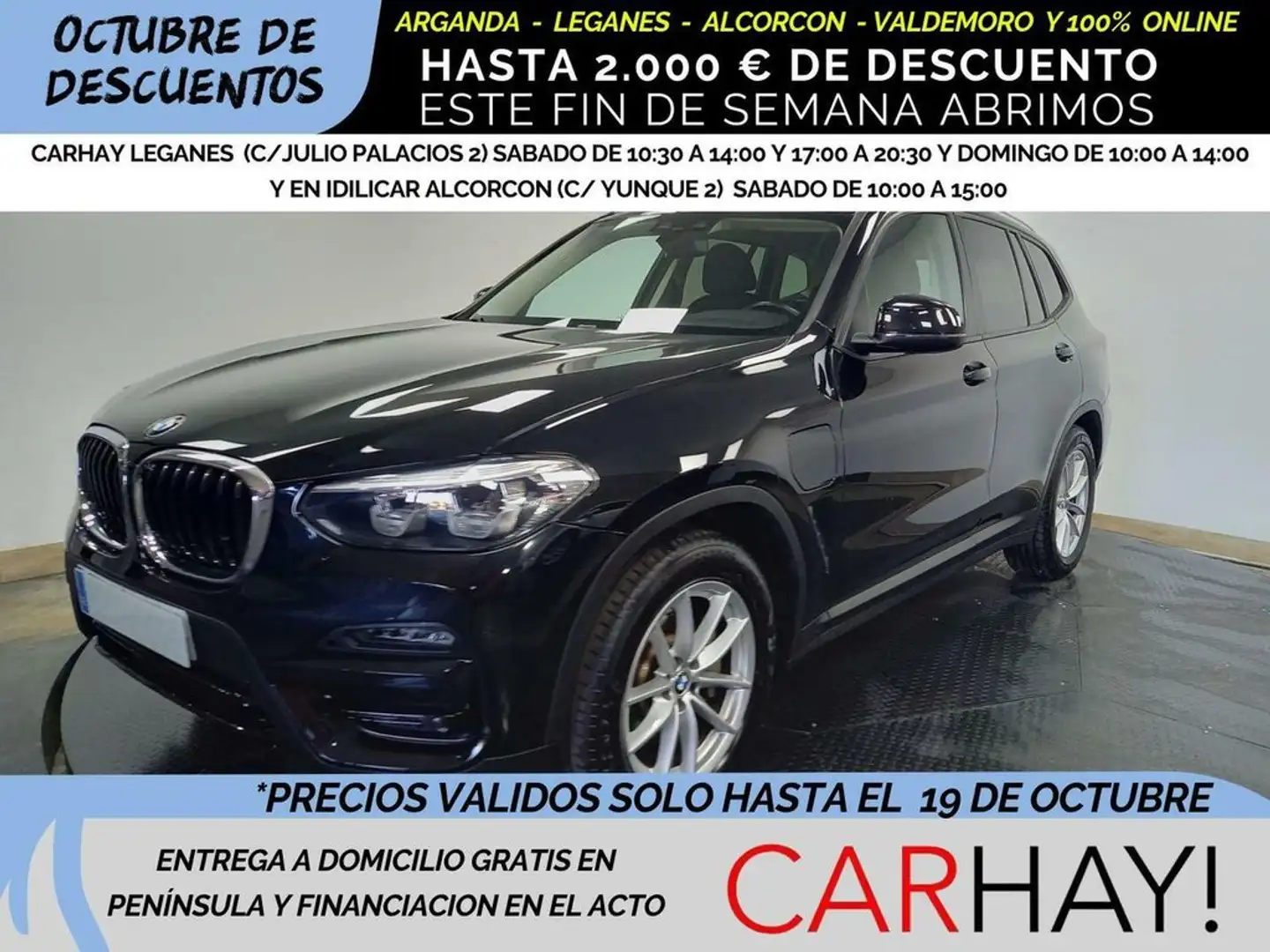 BMW X3 XDRIVE 30 E XLINE 2.0 290CV AT8 E6D Zwart - 1