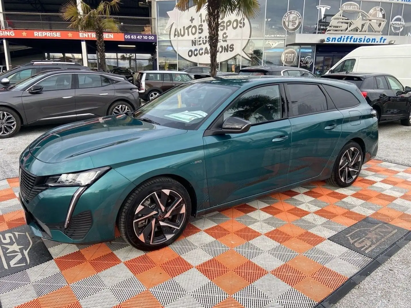Peugeot 308 HYBRID 180 e-EAT8 ALLURE PACK GPS Caméra 1Â°Main Bleu - 1
