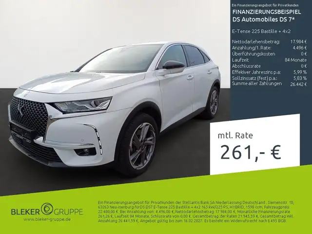 DS Automobiles DS 7 Crossback DS7 E-Tense 225 Bastille + 4x2