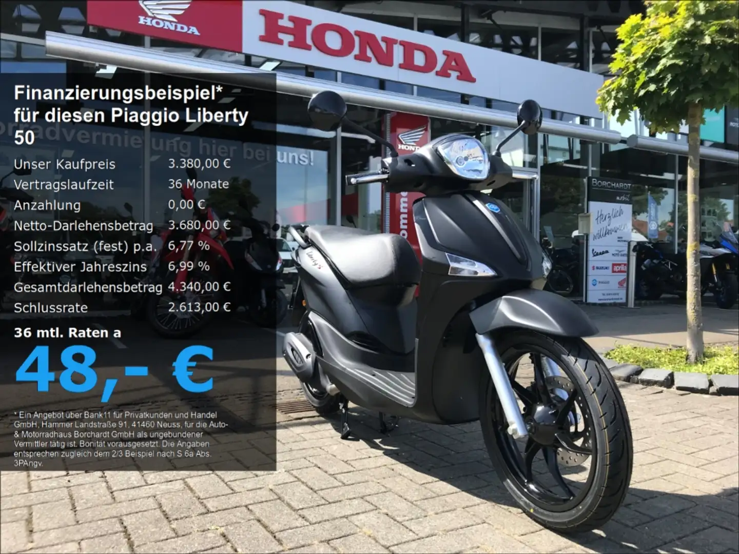 Piaggio Liberty 50 S, 4 Jahre Garantie Schwarz - 1