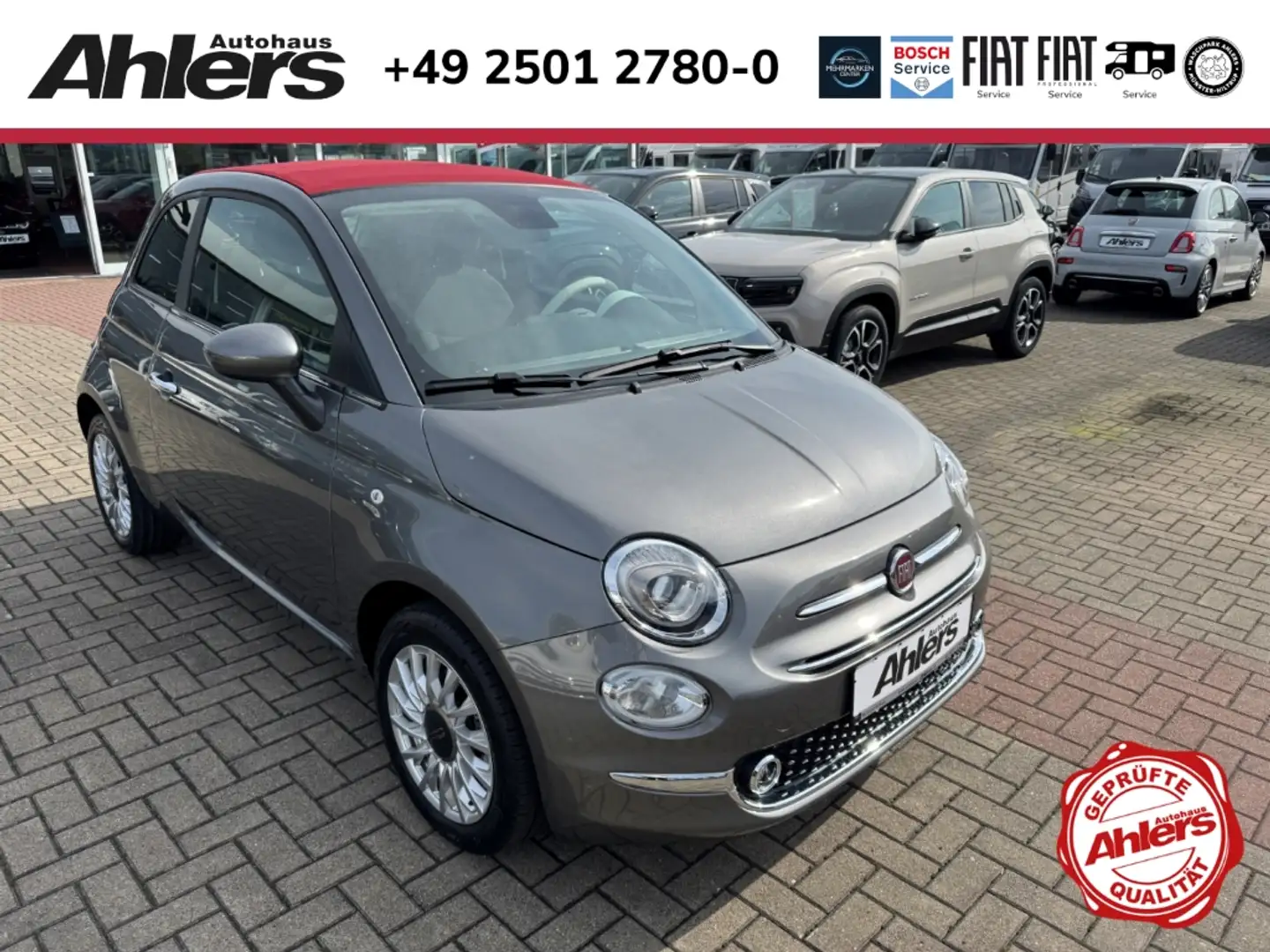 Fiat 500C Dolcevita+NAVI+TFT+KLIMAAUTOMATIK+PDC+TEMPOMAT+CAR Grau - 1