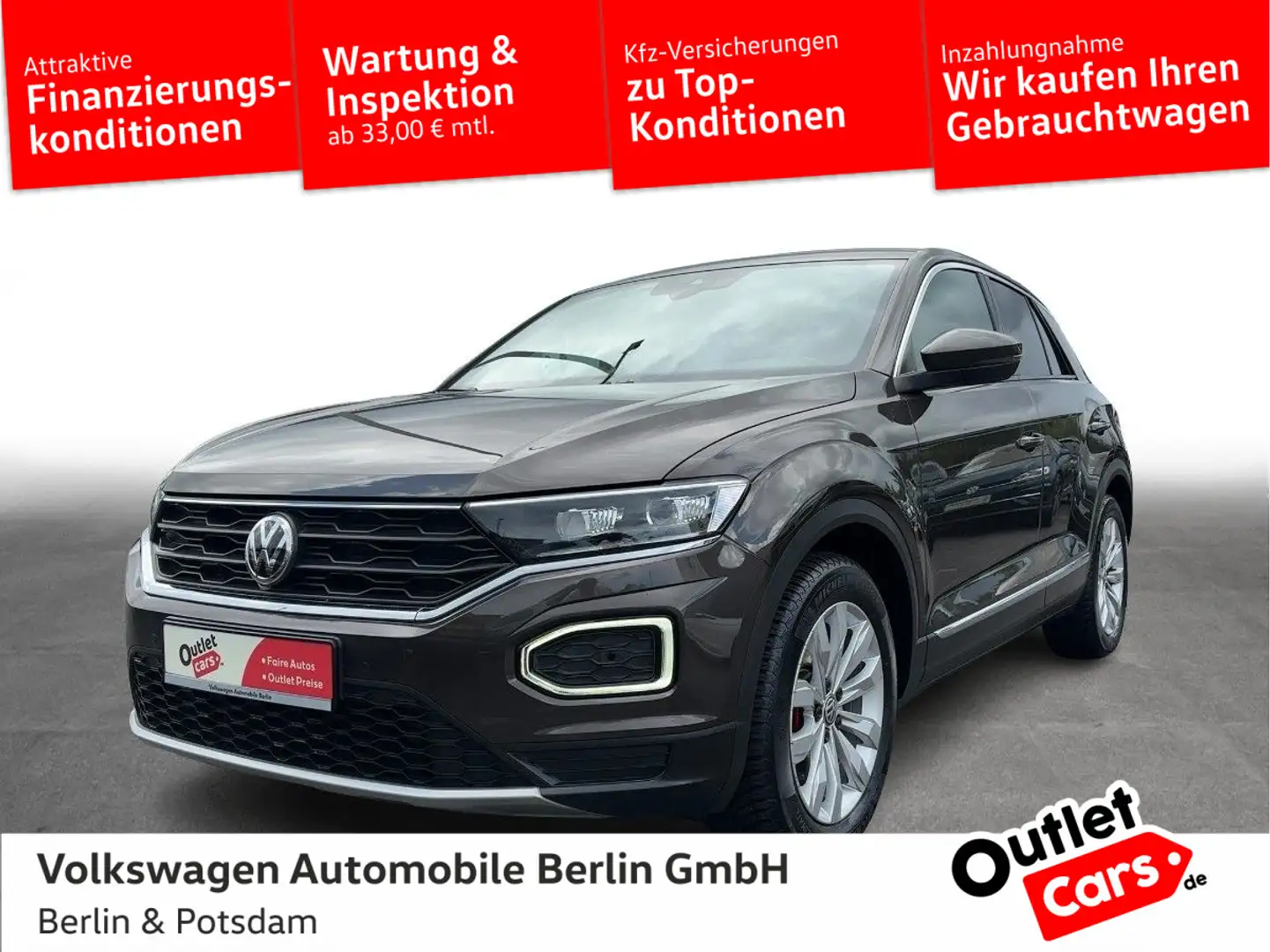Volkswagen T-Roc 2.0TSI DSG Sport 4x4 STHZG LED*OUTLET* Braun - 1