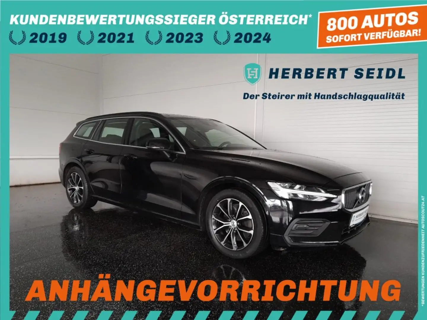 Volvo V60 B4 MOMENTUM Pro B4 Aut *LED / NAVI / VIRTUELL / AHV+KAMERA / E-SITZE / SOUND SYSTEM / 2 ZONEN KLIMA* Schwarz - 1
