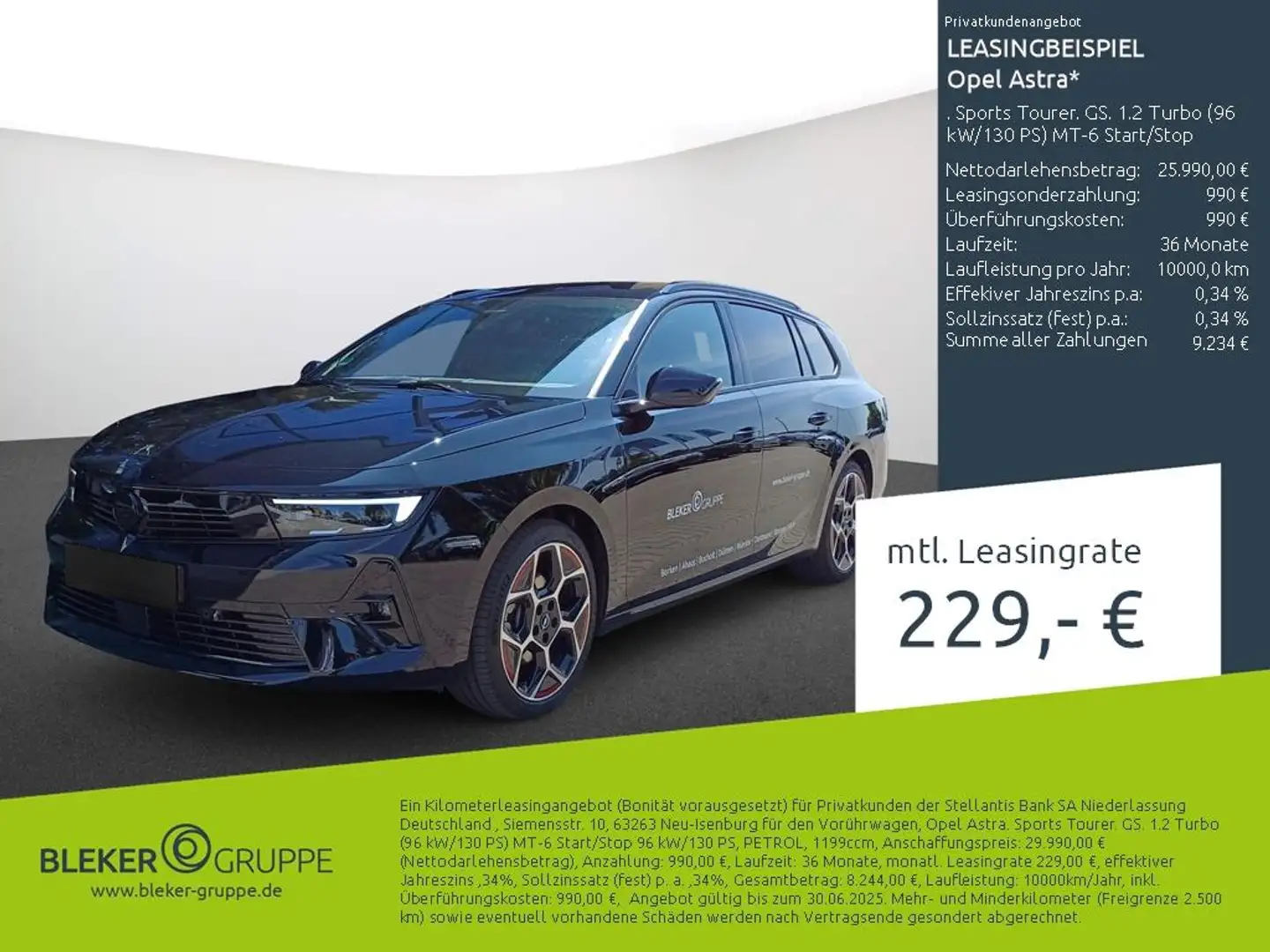 Opel Astra . Sports Tourer. GS. 1.2 Turbo (96 kW/130 PS) MT-6 Noir - 1