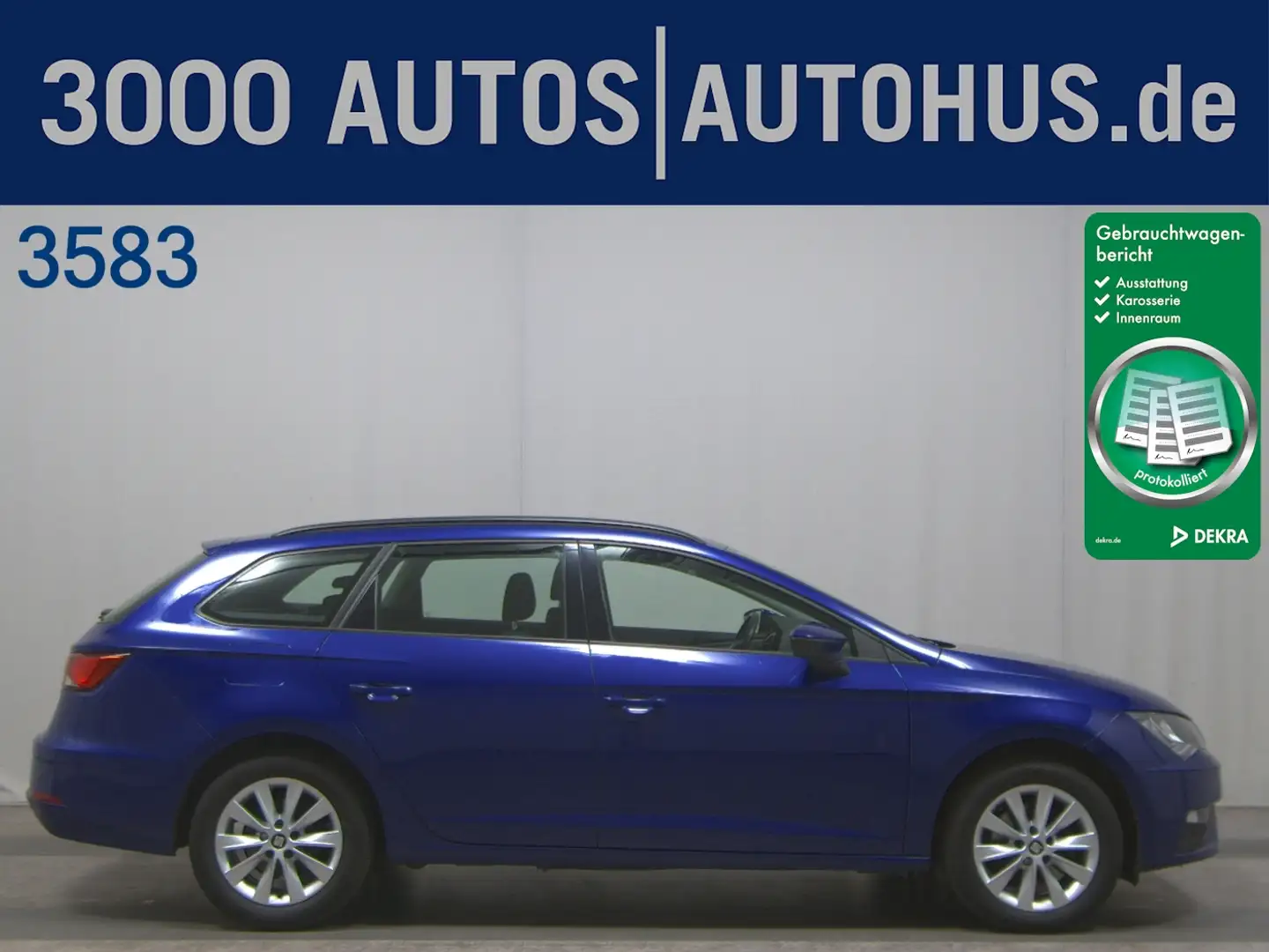 SEAT Leon 2.0 TDI ST Style Navi vc RFK Sound SHZ LM Blau - 1
