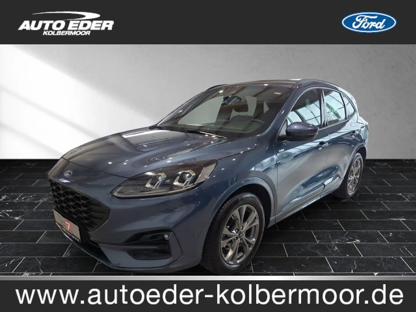 Ford Kuga ST-Line leichter Hagelschaden Sportpaket Navi Blau - 1