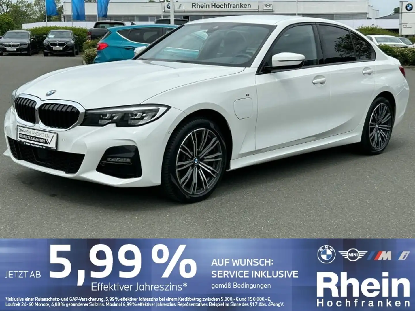 BMW 320 e Limousine M Sport LCPROF ACC AHK AKUSTIK Blanc - 1