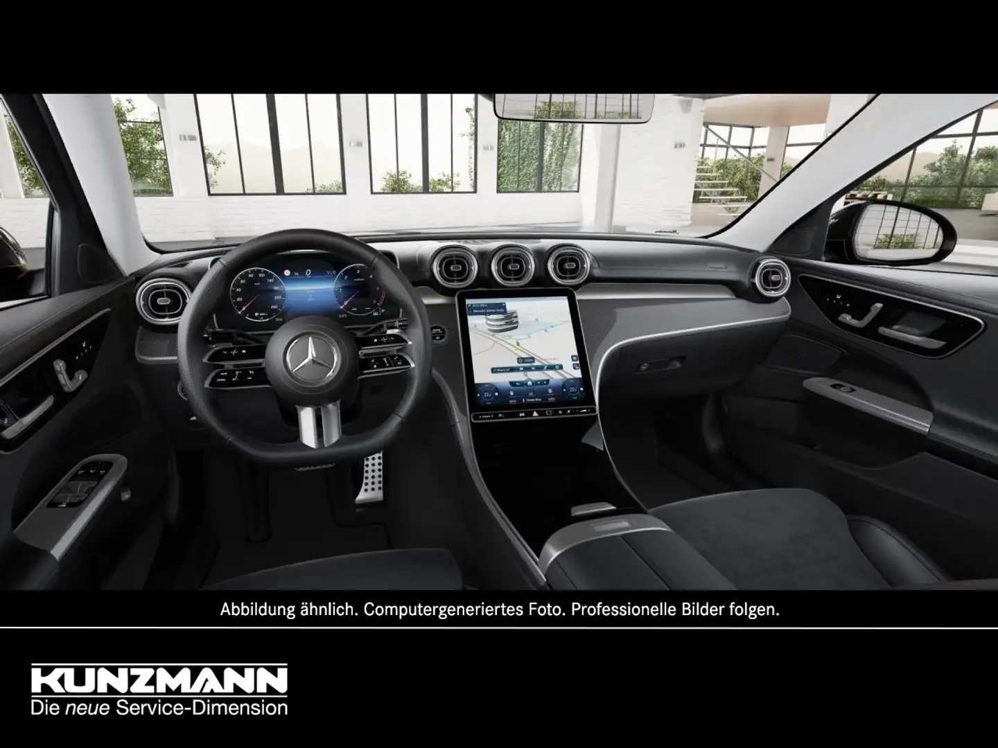 Mercedes-Benz C 220 d AMG Night MBUX Navi Schiebedach Memory Schwarz - 2