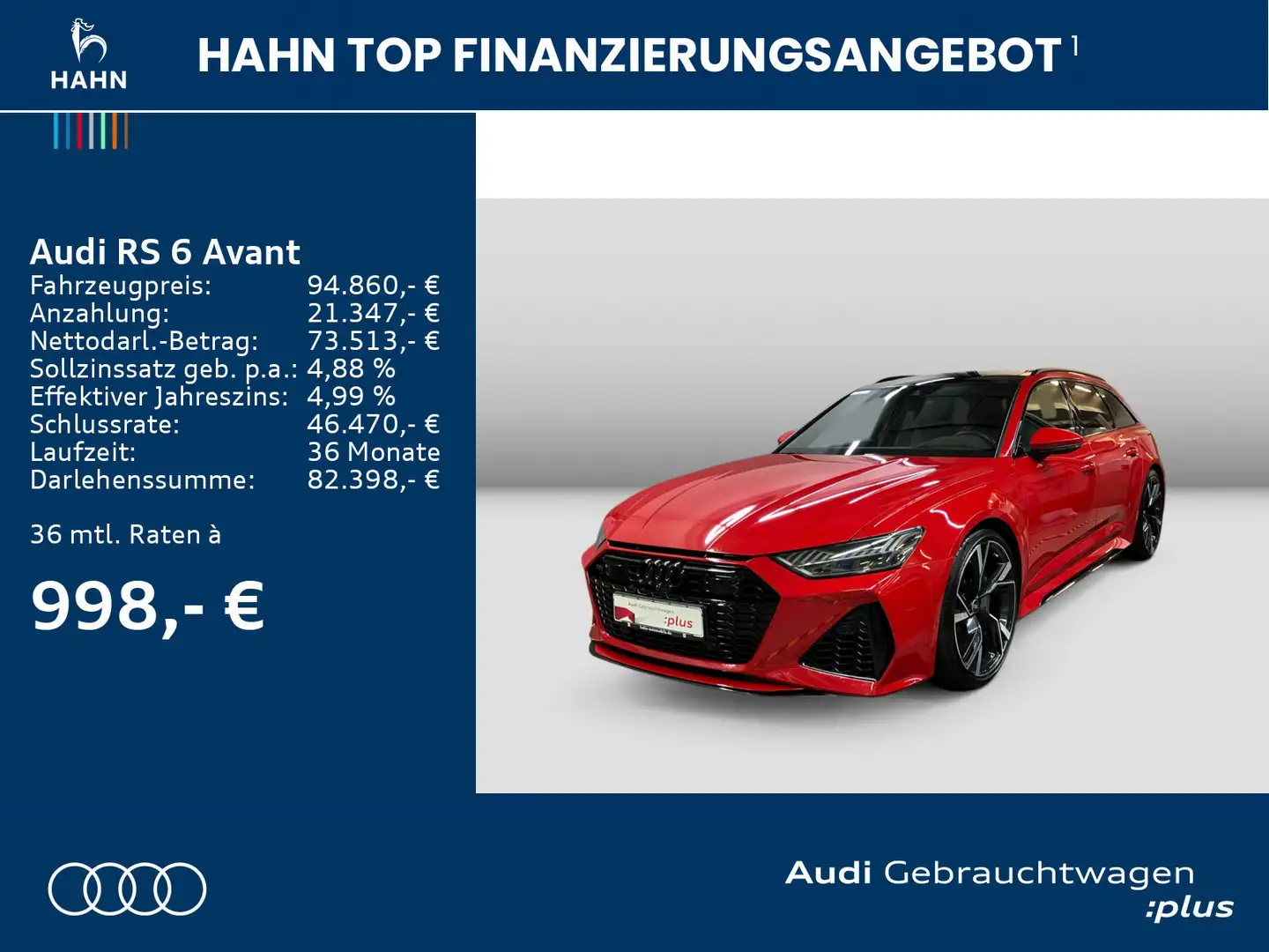 Audi RS6 TFSI quattro AHK Matrix B&O HUD Pano Rot - 2
