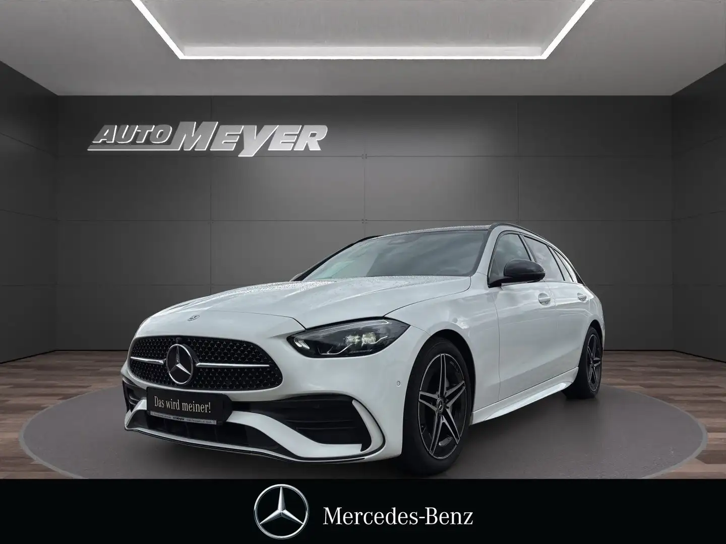 Mercedes-Benz C 300 d T AMG+NIGHT+AHK+PANO+FAHRASSI+HUD+STHZG+ Blanco - 1