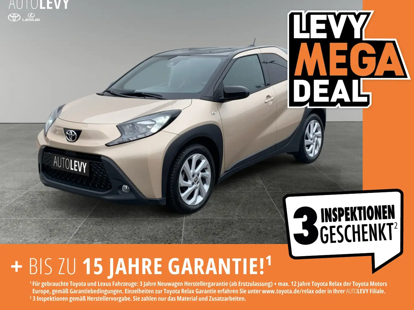 Toyota Aygo X 1.0 Pulse Kamera+Sitzhzg.+Abstandstemp. Beige - 1