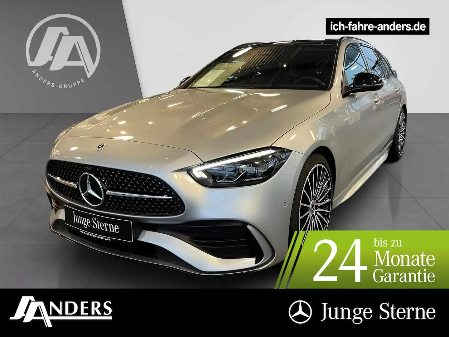 Mercedes-Benz C 220 d 4M T AMG+MBUX+Night+Pano+Distr+Kam+SOUND Silber - 1