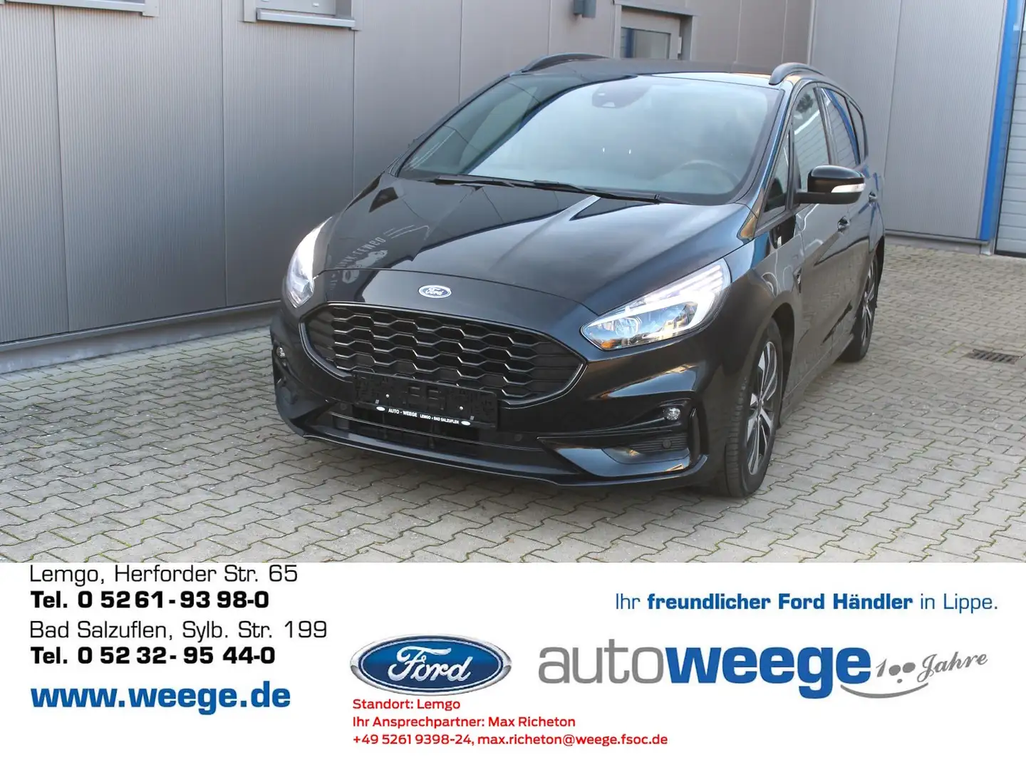Ford S-Max Hybrid ST-Line 2,5 Duratec Schwarz - 1