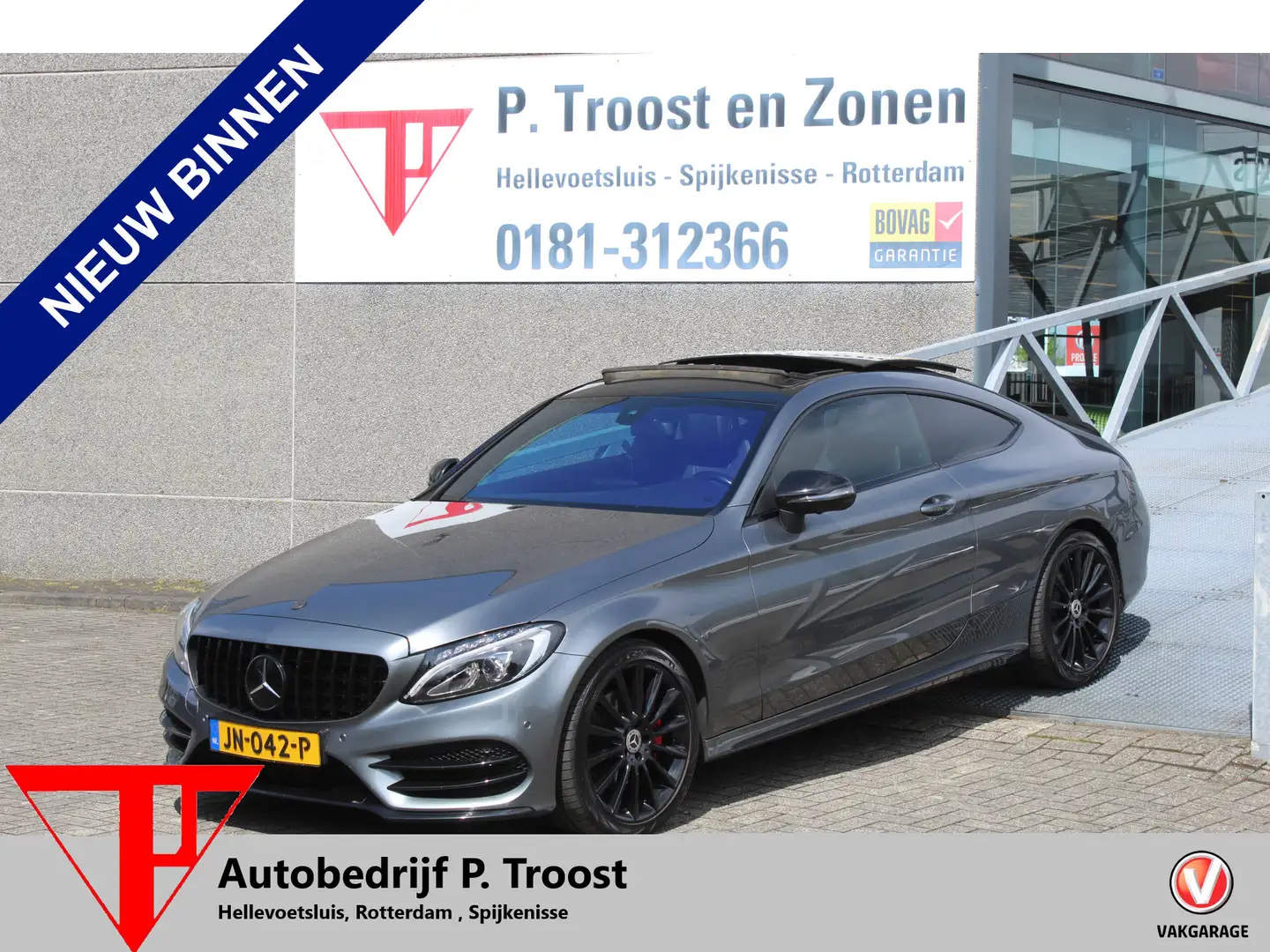 Mercedes-Benz C 200 Coupé Prestige AMG Automaat/Panoramadak/Navigatie/ Gris - 1