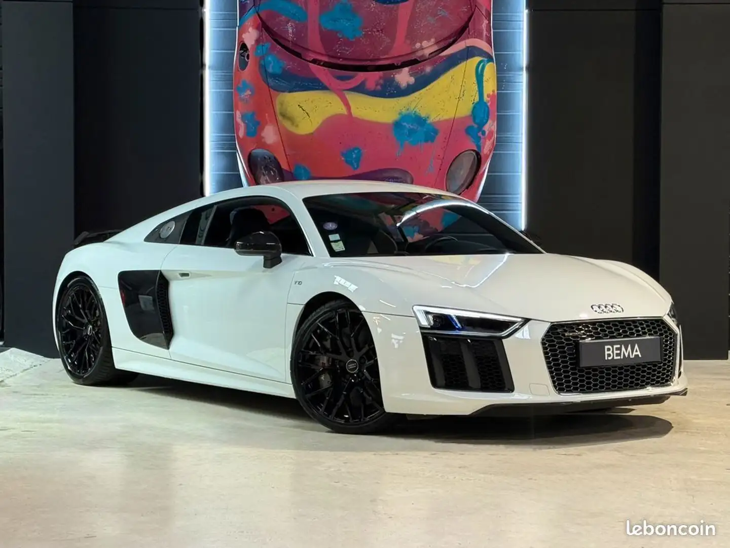 Audi R8 V10 Plus 5.2 FSI 610cv | Pack Carbone Phares Laser Échappement Sport Caméra Weiß - 1