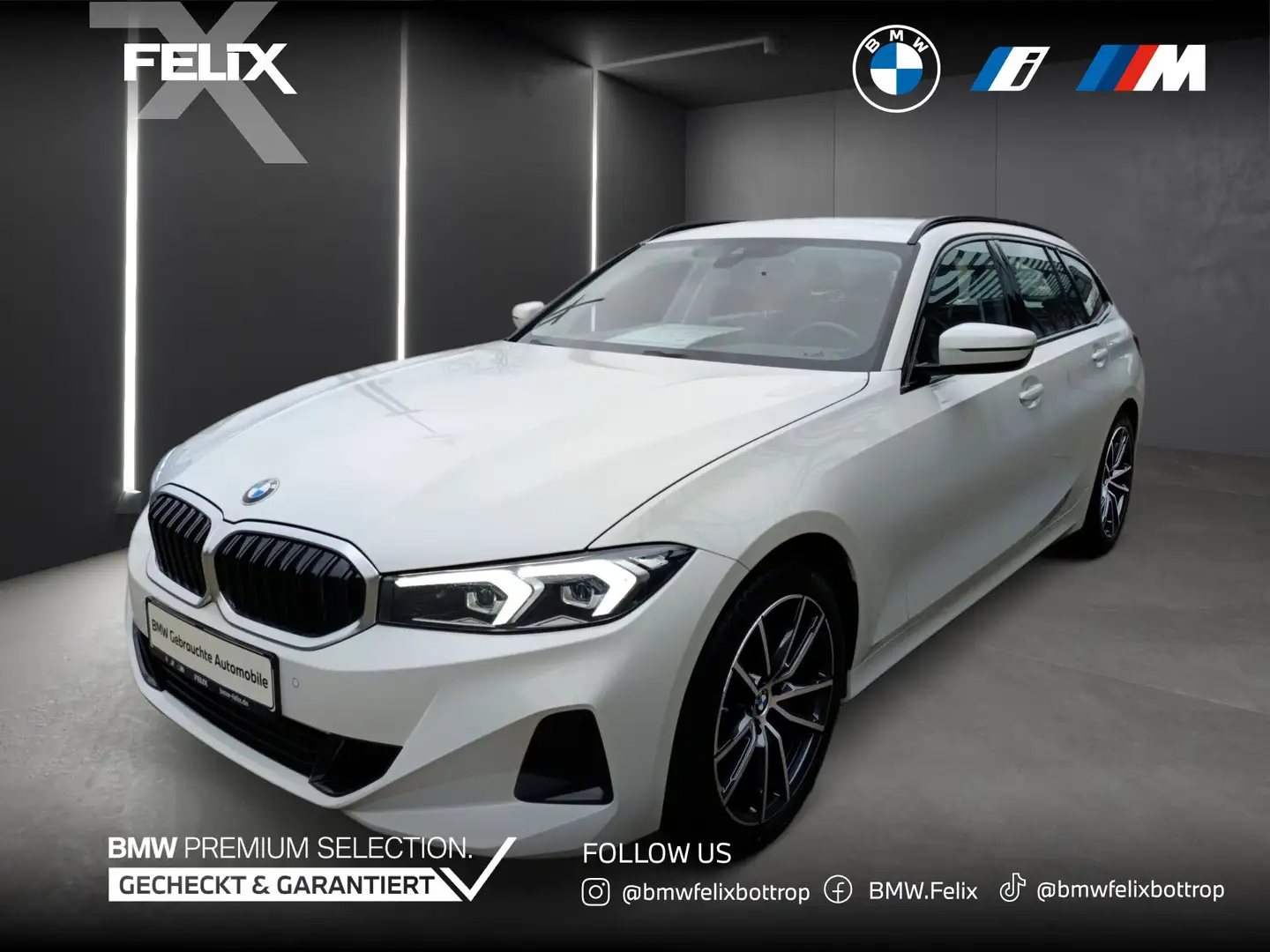 BMW 320 d touring+MEMORY+DR.ASSIST+SCHALTWIPPEN DAB Weiß - 1