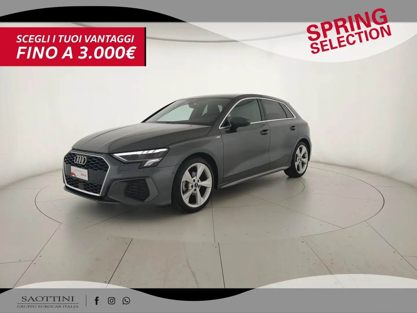 Audi A3 Sportback 35 2.0 TDI S line edition S tronic Grigio - 1