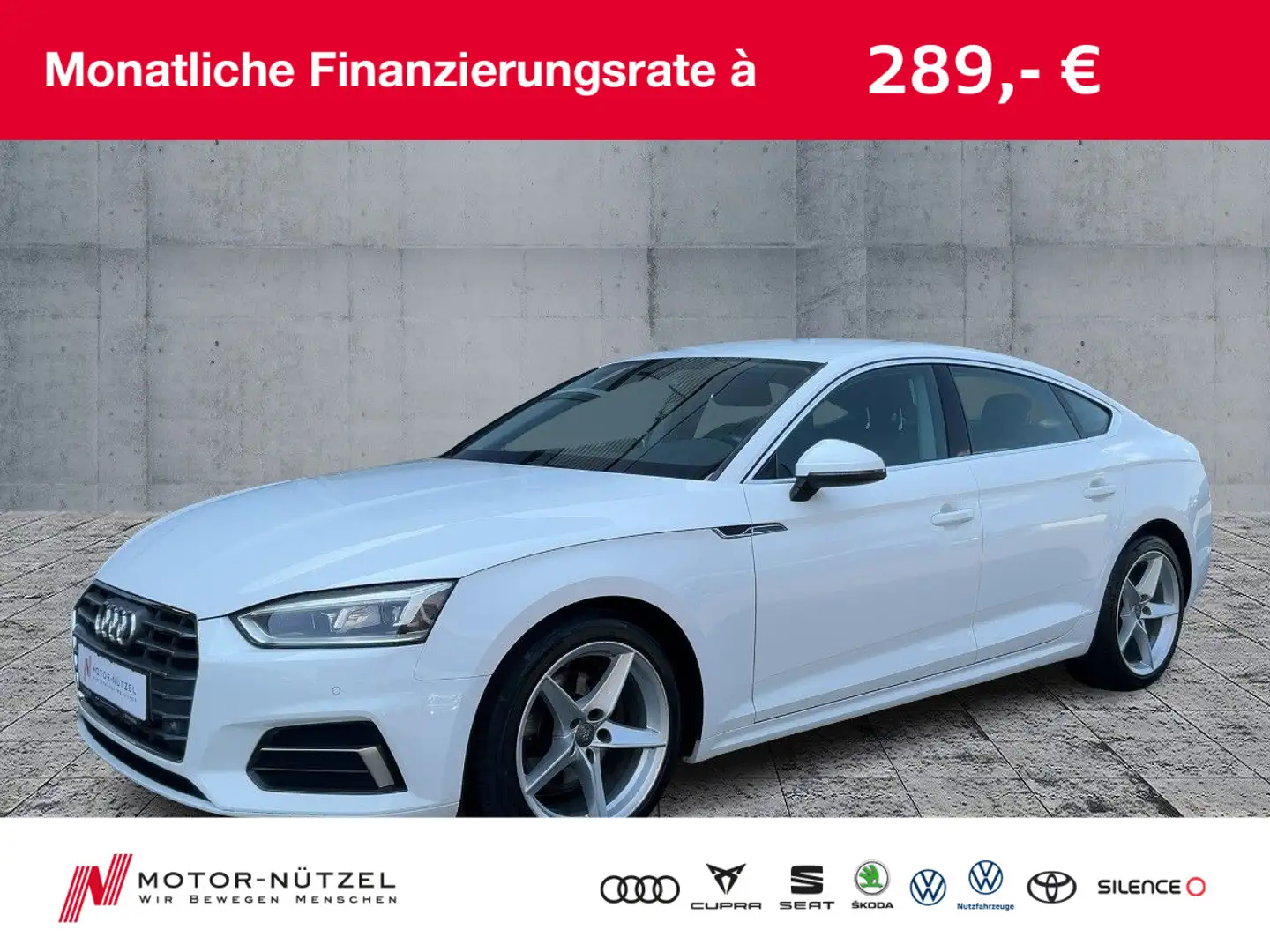 Audi A5 2.0TFSI S-TR S-LINE LED+NAV+SHZ+PDC Blanc - 1