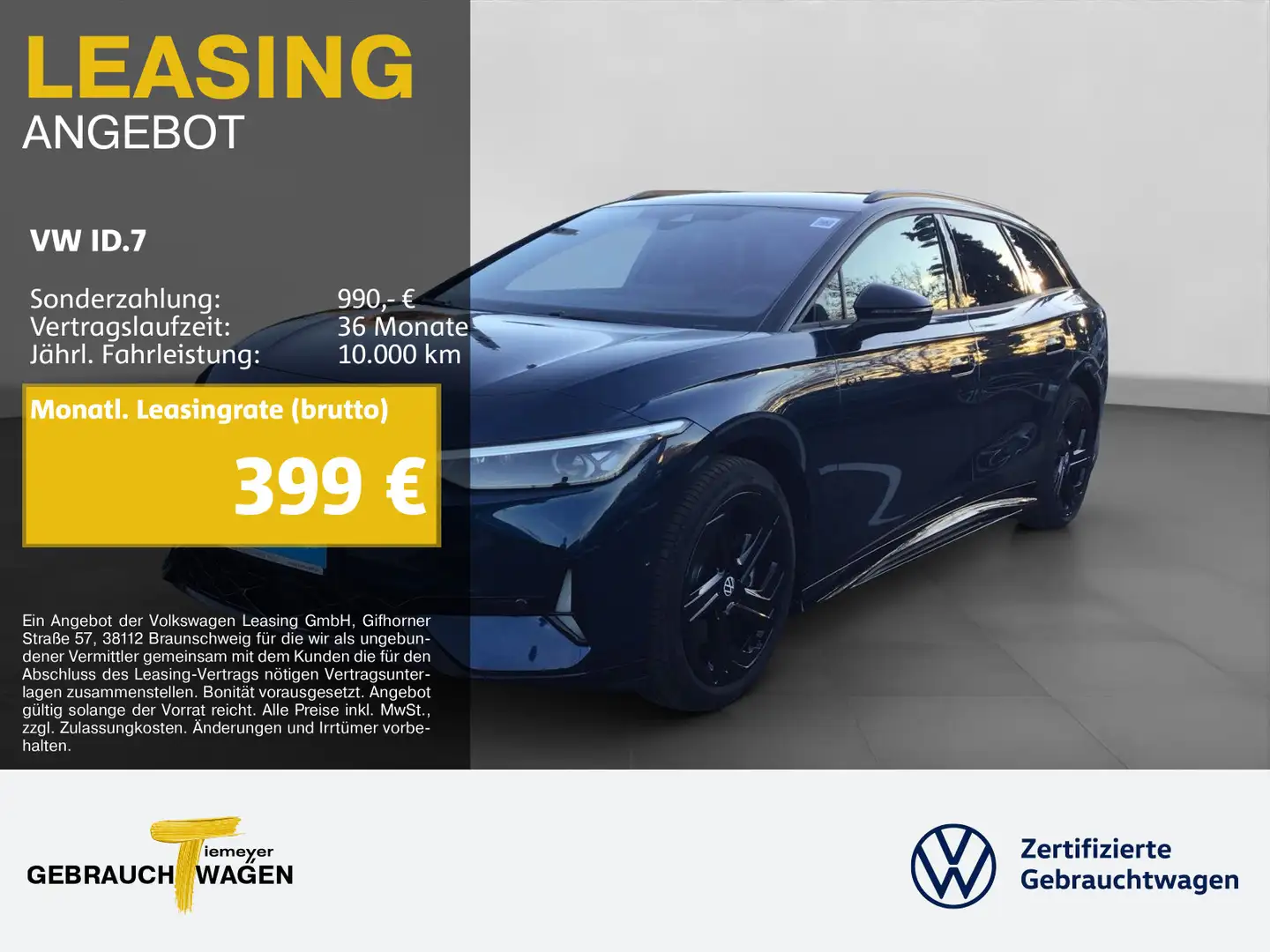 Volkswagen ID.7 Tourer GTX 4M LM20 AHK WÄRMEPUMPE KAMERA Blau - 1