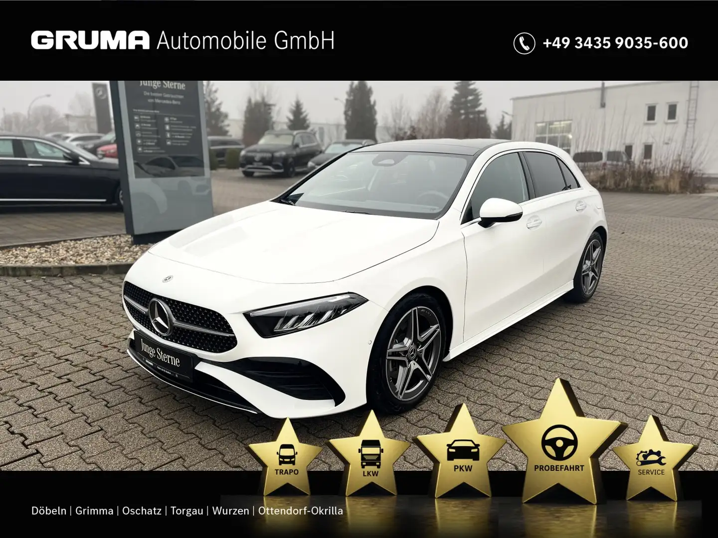 Mercedes-Benz A 180 A 180 AMG+Panorama-Dach+KeyGo+LED+CarPlay+RüKa++ Weiß - 1