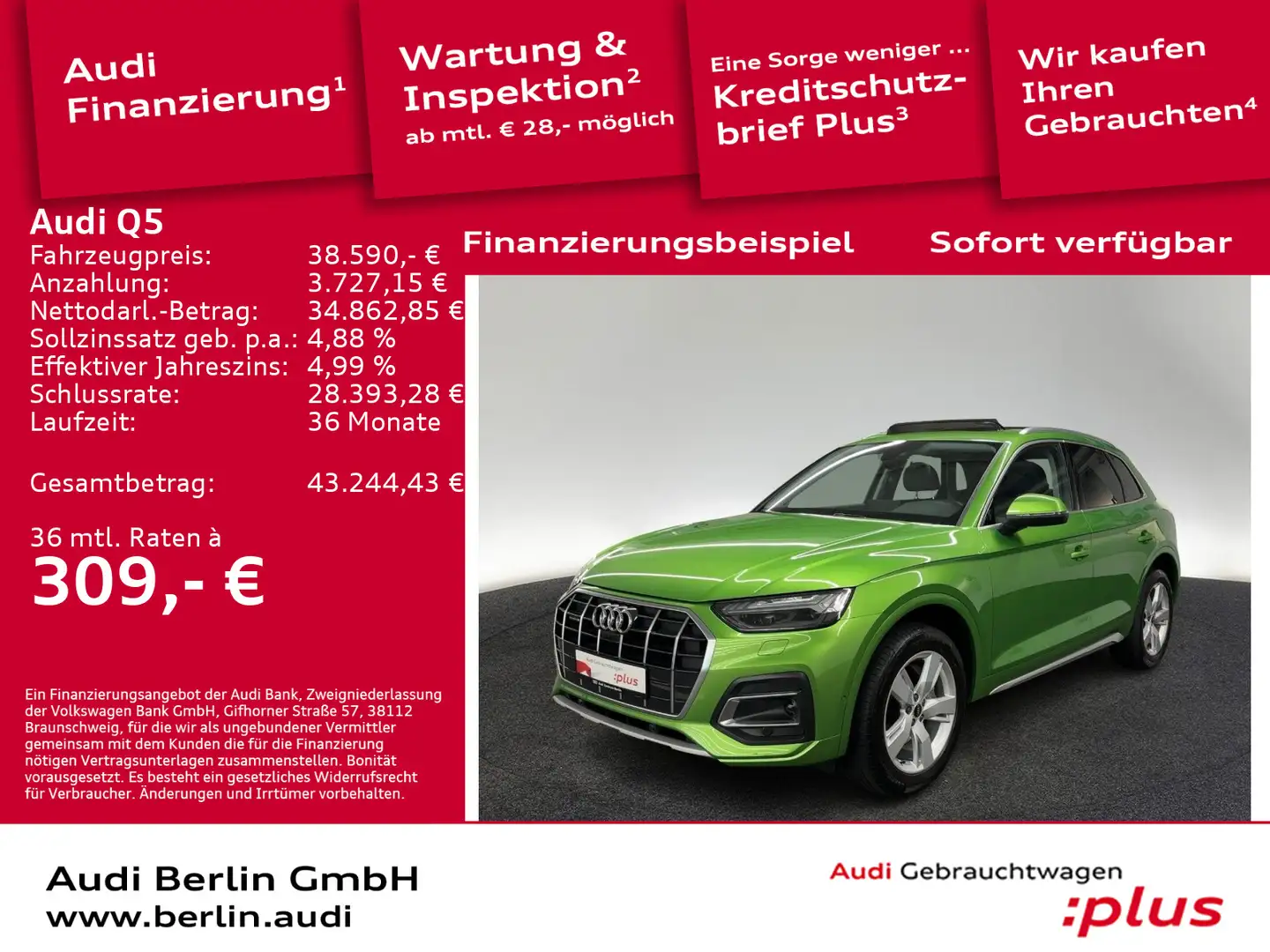 Audi Q5 advanced 45 TFSI qu.S tr. MATRIX NAVI PANO B& Vert - 1