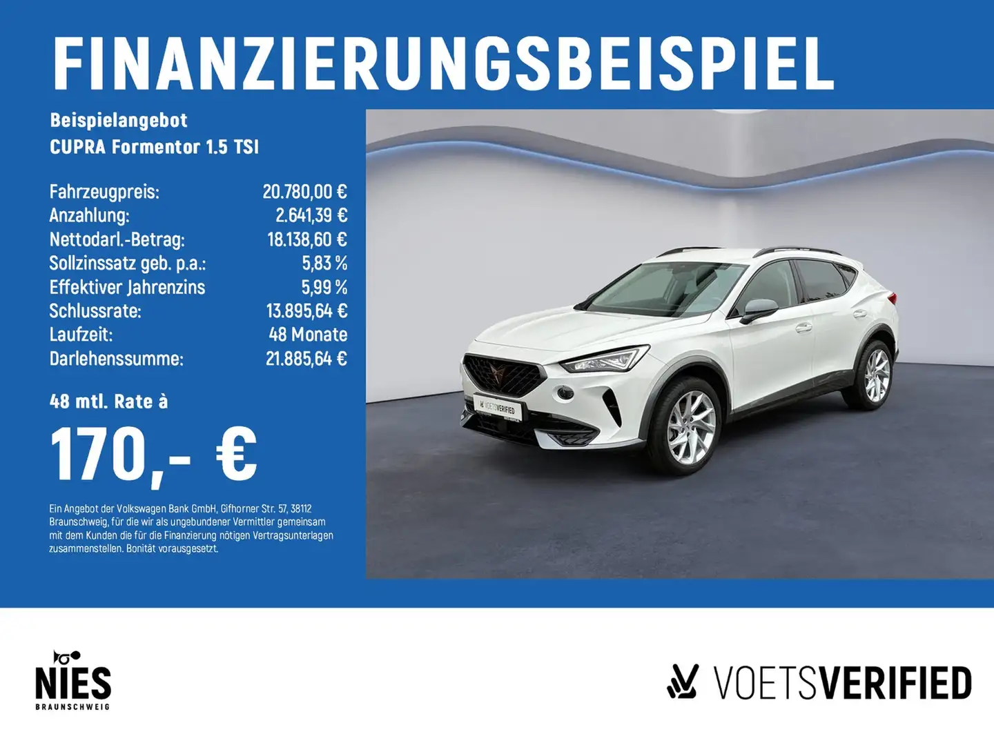 CUPRA Formentor 1.5 TSI LED+KLIMA+PDC Blanco - 2