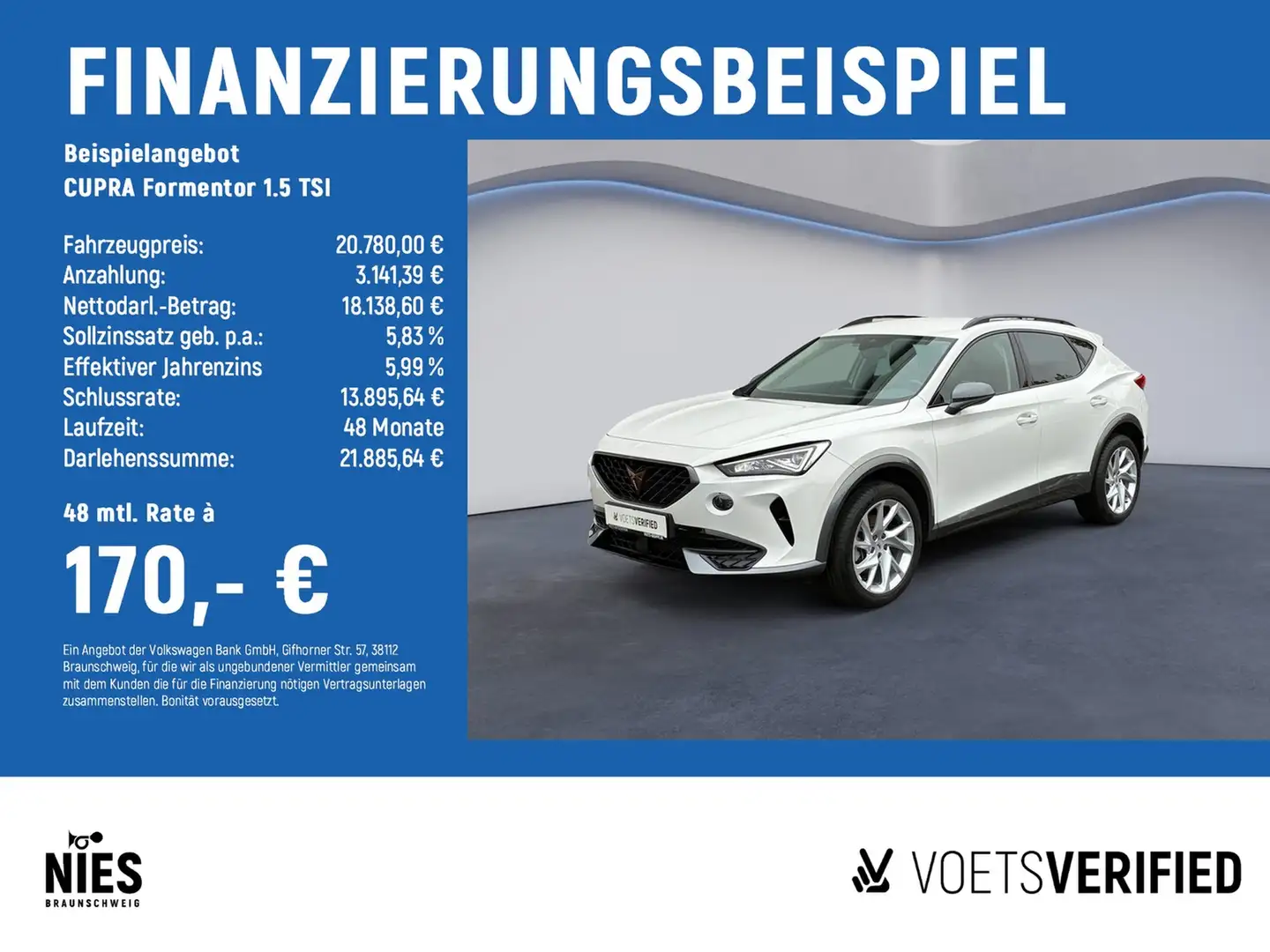 CUPRA Formentor 1.5 TSI LED+KLIMA+PDC Blanc - 2