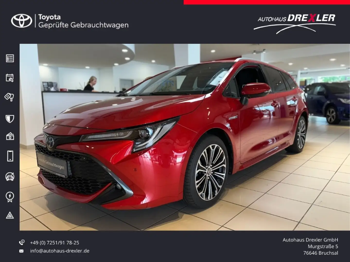 Toyota Corolla TS Hyb Team D (Kamera, Apple Carplay) Rot - 1