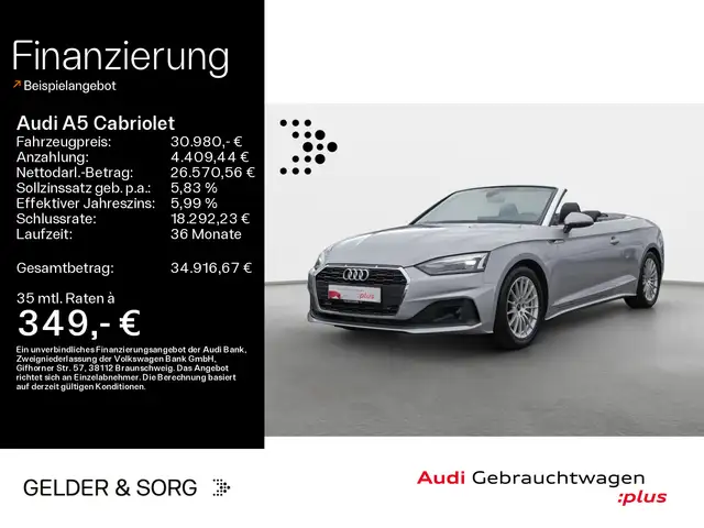 Audi A5 A5 Cabrio 40 TFSI S line LED*Einparkhilfe*Navi*