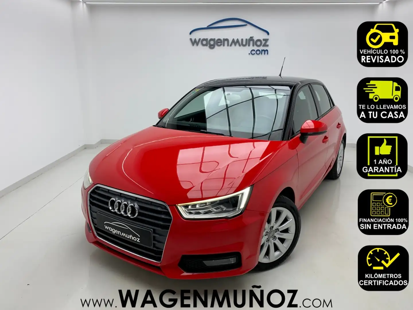 Audi A1 Sportback 1.6TDI Attraction Rouge - 1