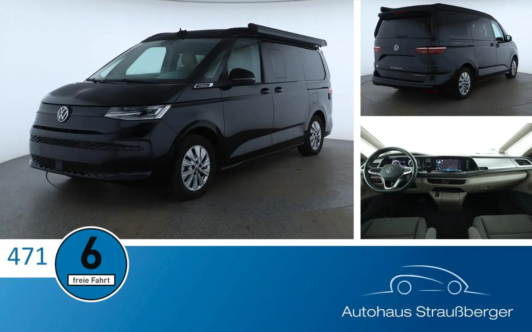 Volkswagen T7 California Coast eHybrid 4MOTION ACC AHK SHZ Schwarz - 1