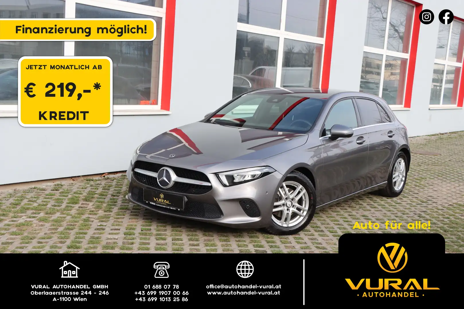 Mercedes-Benz A 180 d | ACC | Kamera | LEDER | NAVI | XENON | Grau - 1