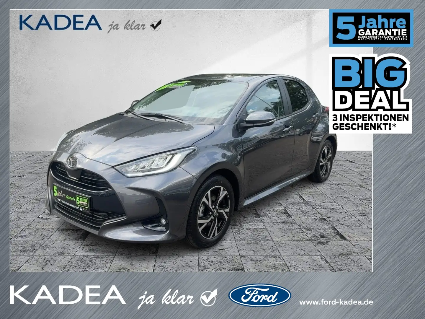Toyota Yaris 1.5 Teamplayer Comfort Paket ACC+LED+SHZ Gris - 1