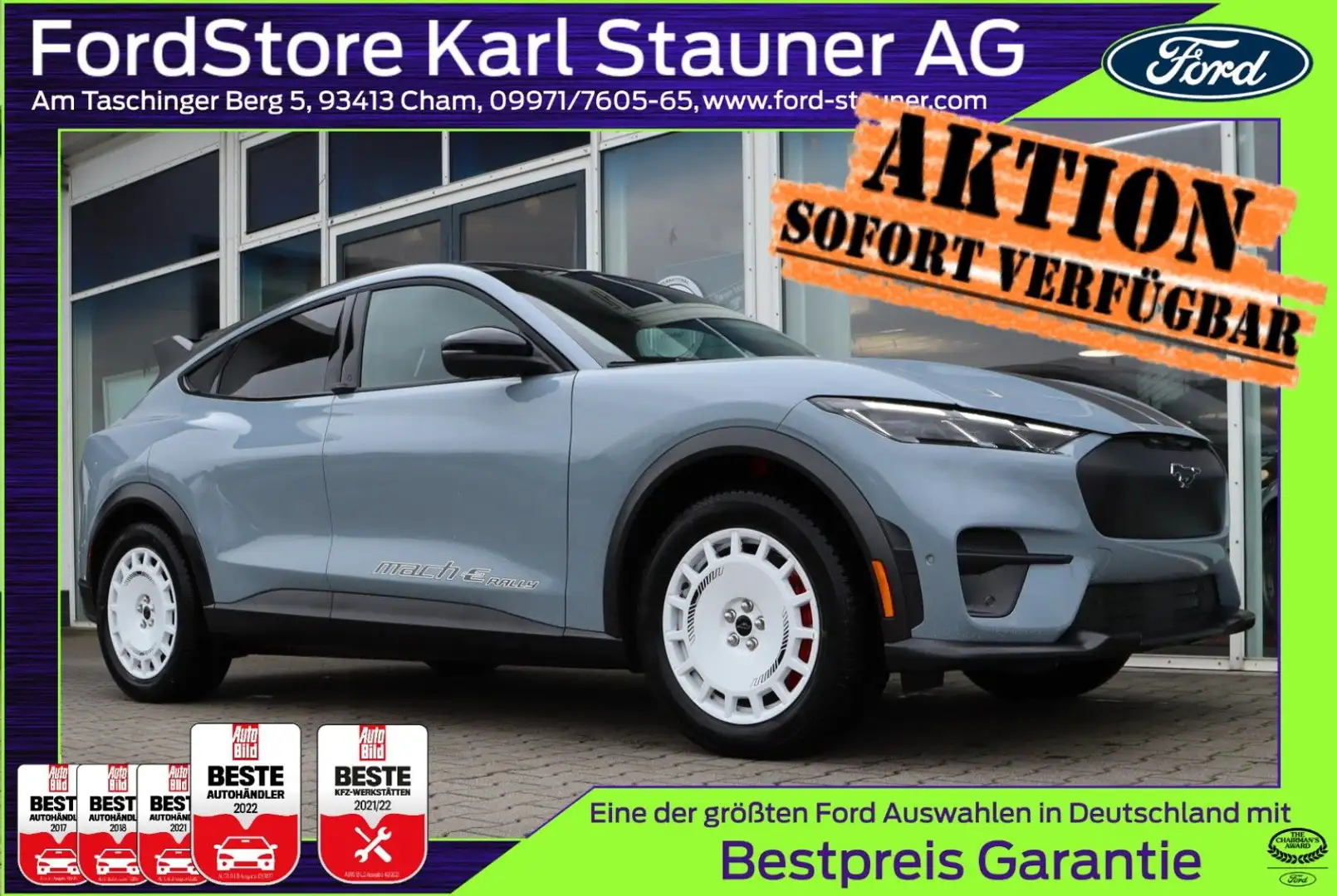 Ford Mustang Mach-E GT Rally 91 kWh AWD 4,99% FIN* Gris - 1