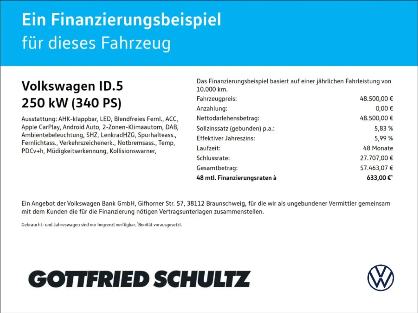 Volkswagen ID.5 GTX 250 kW 4Motion Matrix AHK Wärmepumpe Sitzhzg Plateado - 2