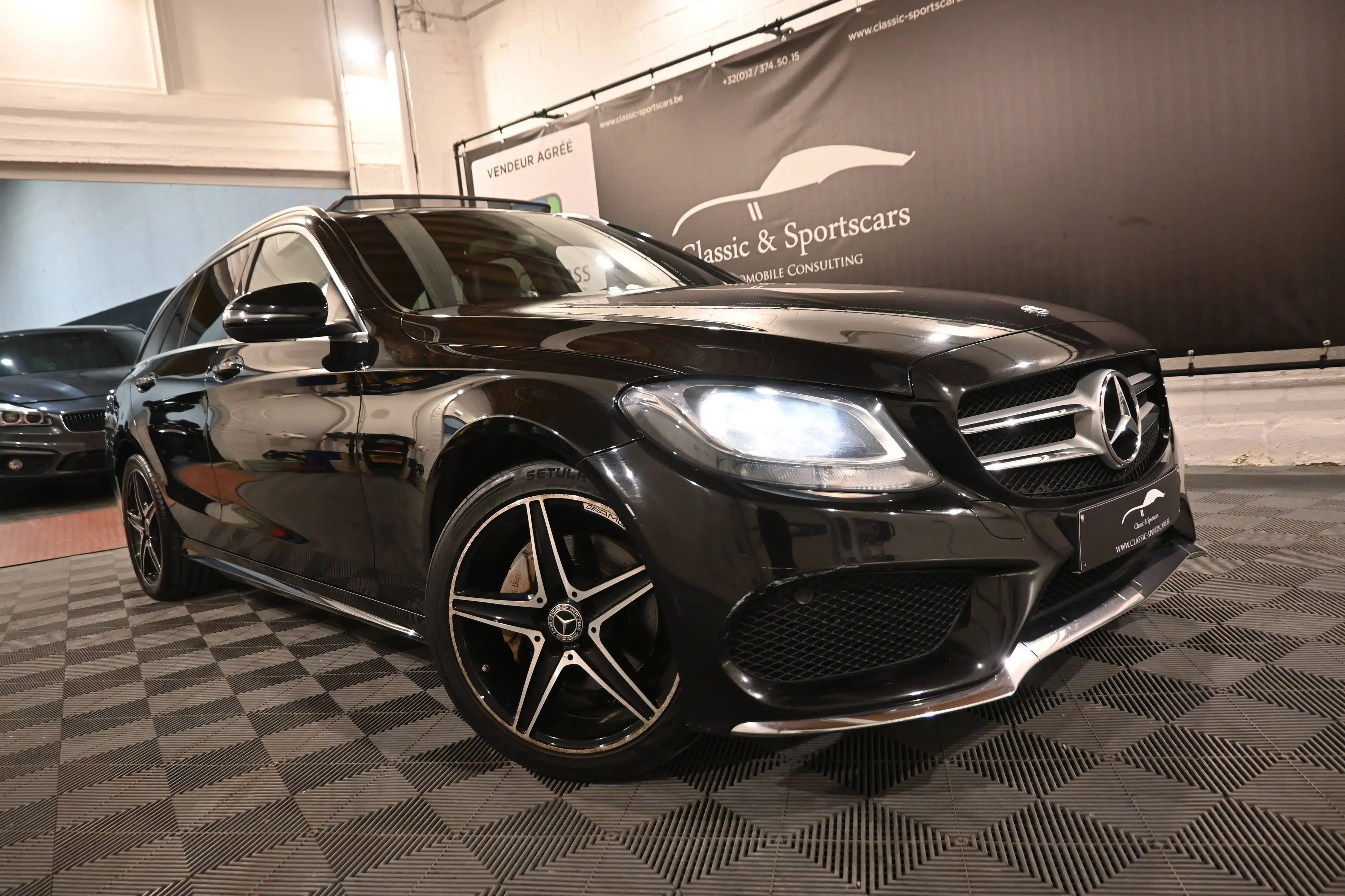 Mercedes-Benz C 180 C 180d PACK AMG LINE / TOIT PANORAMIQUE / CUIR / CAMERA / GPS NAVIGATION / XENON / PDC !! — photo 2
