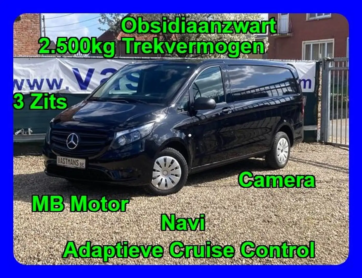 Mercedes-Benz Vito 114 30990€+ BTW / 9G-Tronic / Trekhaak 2500kg / Zwart - 1