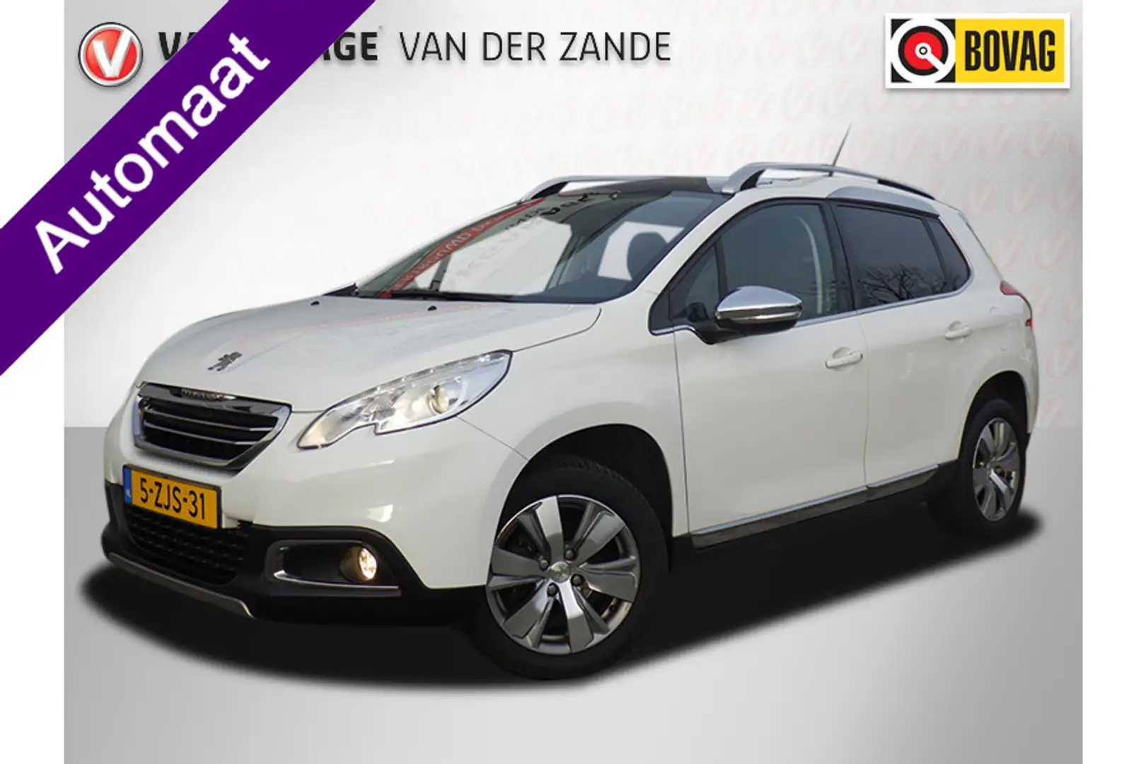 Peugeot 2008 1.2 Automaat Allure, Panodak, Cruise, Navi, NL/NAP Wit - 1