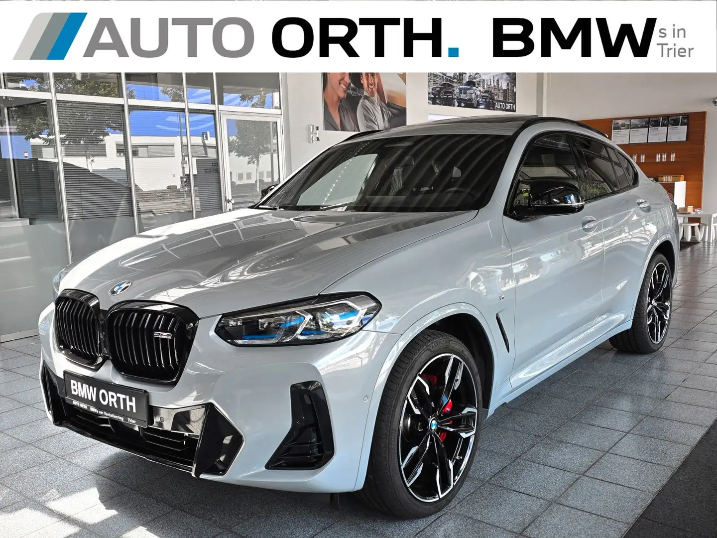 BMW X4 M40d LEDER PANO HUD ST.HZ ACC HK 360° AHK 21" Grau - 1