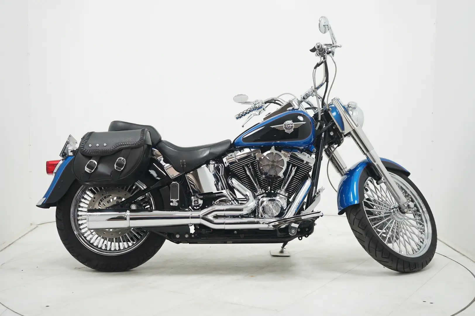 Harley-Davidson Fat Boy FLSTF Bleu - 1