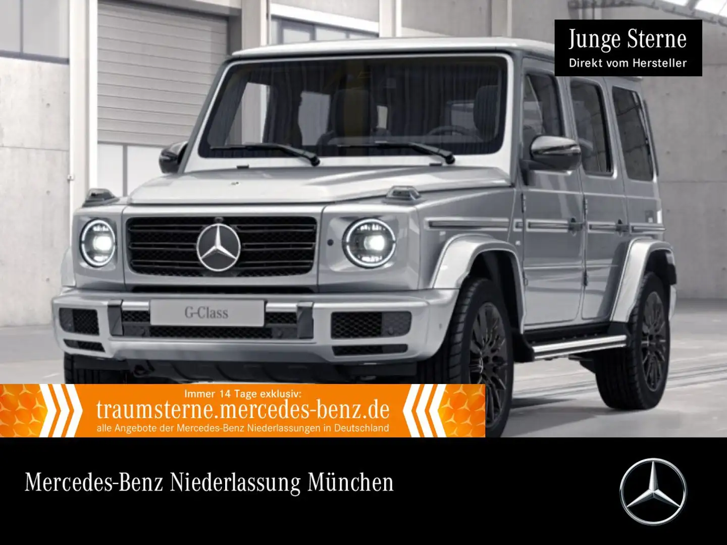 Mercedes-Benz G 500 GSD+360+AHK+MULTIBEAM+FAHRASS+BURMESTER+20" Silber - 1