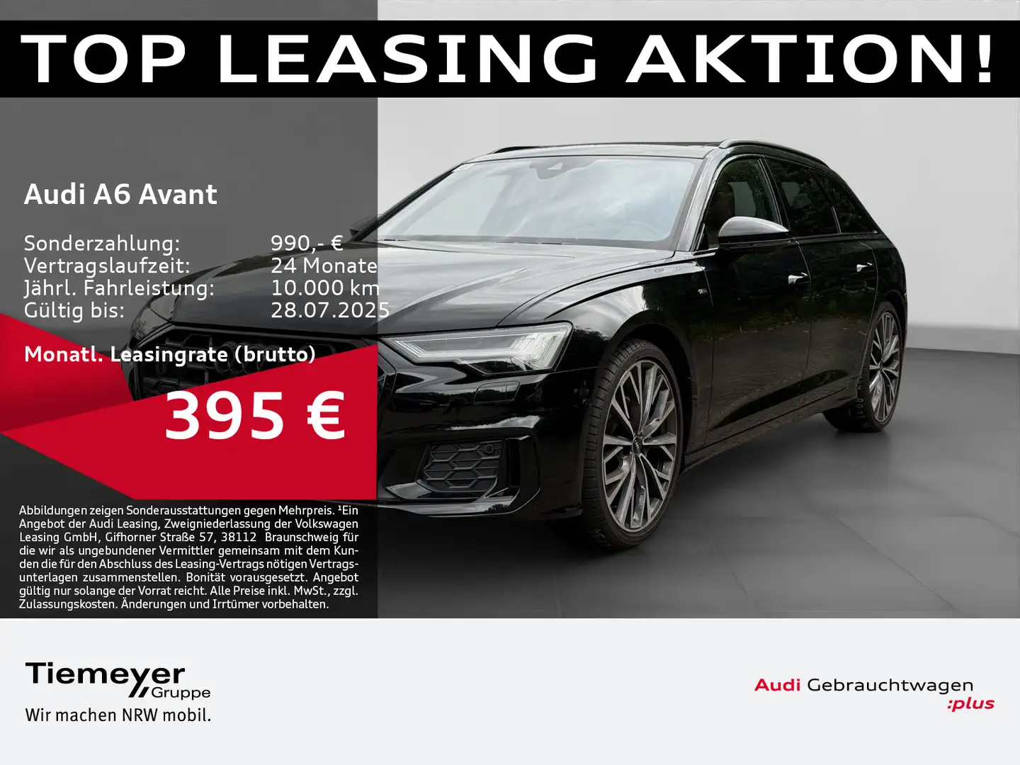 Audi A6 40 TDI Q S LINE UPE102 LM21 PANO AHK HD Schwarz - 1